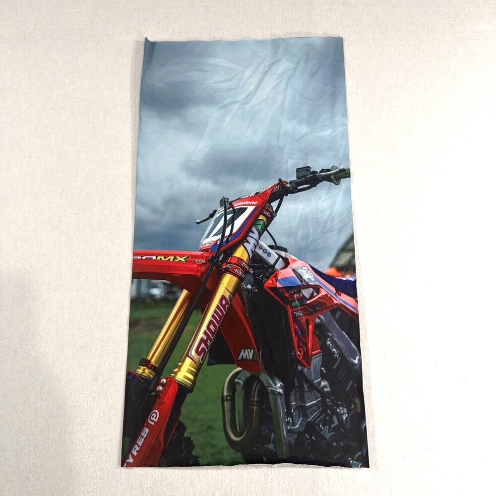 MX Cool Dirt Bike Print Neck Gator Buff Moisture Wicking Motorcycle Mask 20”